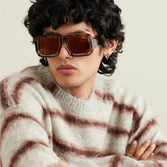 LOEWE Paula's Ibiza Dive Oversized Square-Frame Tortoiseshell Acetate Sunglasses - Picture 2 of 11